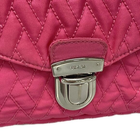 PRADA - Pink Nylon Shoulder Bag 553-060325 - Picture 9 of 14